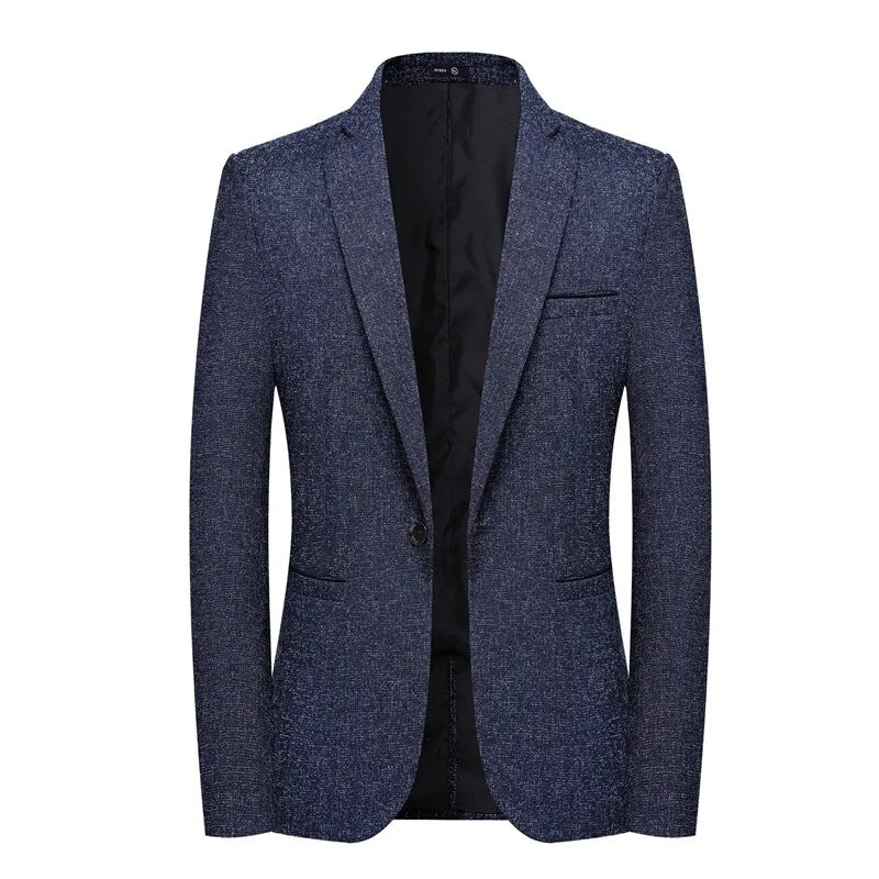 Blazer Boutique Men's Solid Color British Style Fashion Casual Business Job Interview Gentleman Party Best Man Dress Suit Blazer