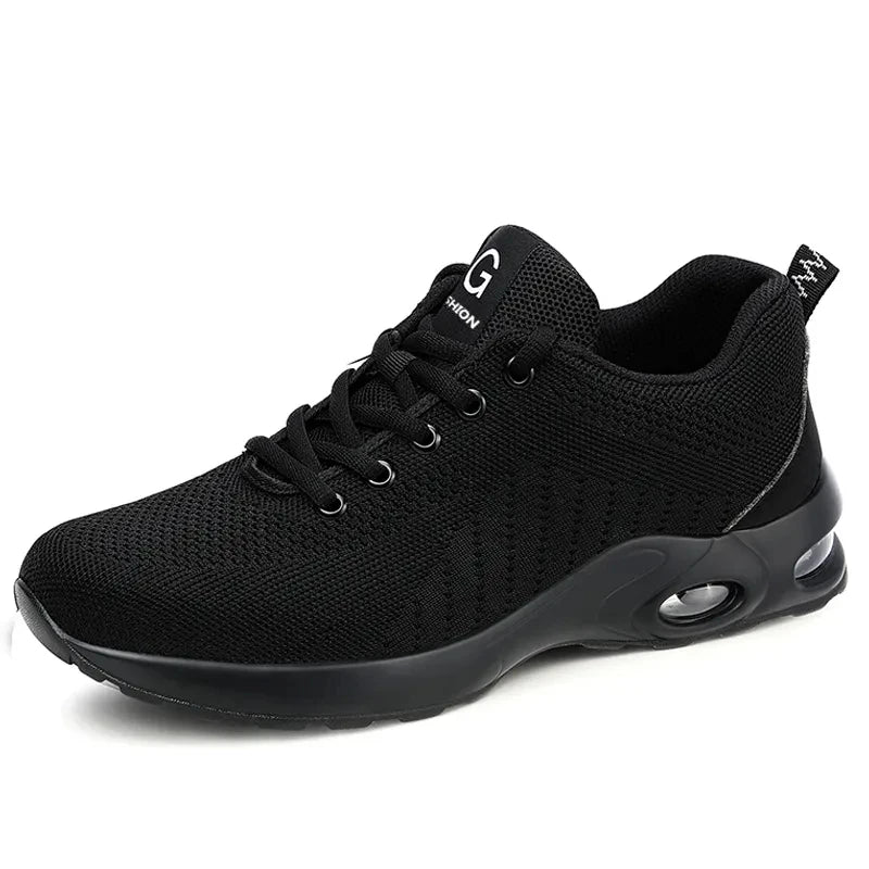 Air Cushion Work Safety Shoes For Men Women Breathable Work Sneakers Steel Toe Work Shoes Anti-puncture Safety Protective Shoes