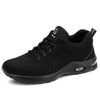 Air Cushion Work Safety Shoes For Men Women Breathable Work Sneakers Steel Toe Work Shoes Anti-puncture Safety Protective Shoes