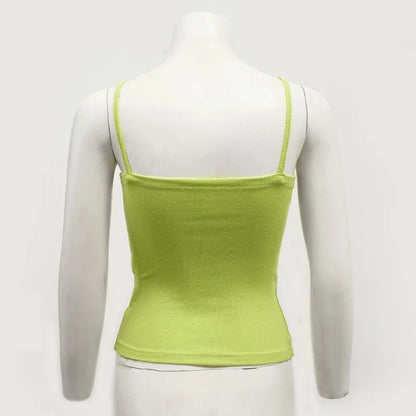 Summer Sexy Slim-Fit Women's Top New Arrival Summer Sleeveless Tank Tops Reversible V-Neck Knit Strapless Camisole Woman Clothes