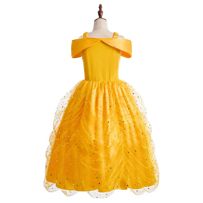 2026 Kid Elsa Anna Costume Girl Birthday Floral Dress Children Snow Queen Performance Fantasy Princess Evening Halloween Costume