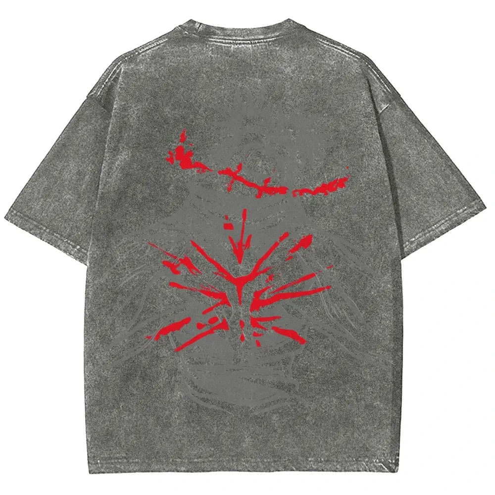 Japan Anime Jujutsu Kaisen Choso Cool Graphic T-shirt Men Casual Manga Tshirts Washed Vintage T Shirt Harajuku Male Cotton Tops