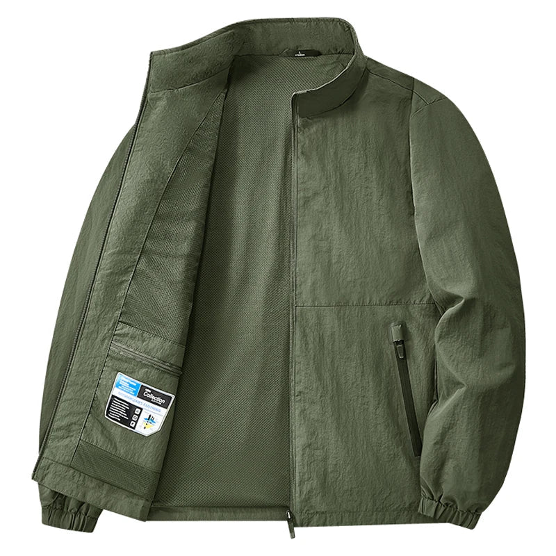 Big&Tall 8XL Men Outdoor Jacket Autumn Winter Jacket Hiking Camping Windbreaker Plus Size Spring Oversized Outwear Hooded Coat