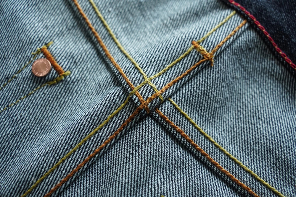 Mens Jeans Selvedge Denim Jeans for Man Silver Button Loose Fit Handmade 15 Oz