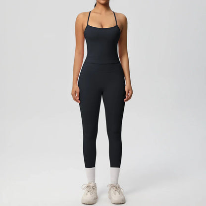 2PCS Yoga Set Nude Feeling Workout Sets Women Tracksuit Gym Push Up Fitness Running Workout Sportwear Sport Bra Leggings Suit