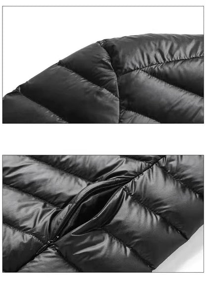 2025 0-10℃ Autumn Fashion Men's Ultra Light Duck Down Jackets Winter Feather Padded Puffy Coat Portable Warm Quilted Outerwear