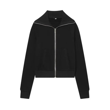 Flare Pants Sets for Women 2 Pieces Fleece High Waist Woman Trousers Sets Zipper Cropped Women's Jacket Streetwear Outfits