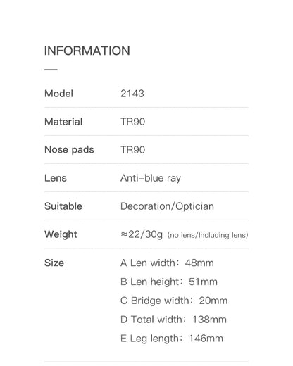 Oversise Women Myopia Prescription Glasses Hyperopia Reading Glasses Anti Blue Light Optical Eyeglasses Frame PFD2143