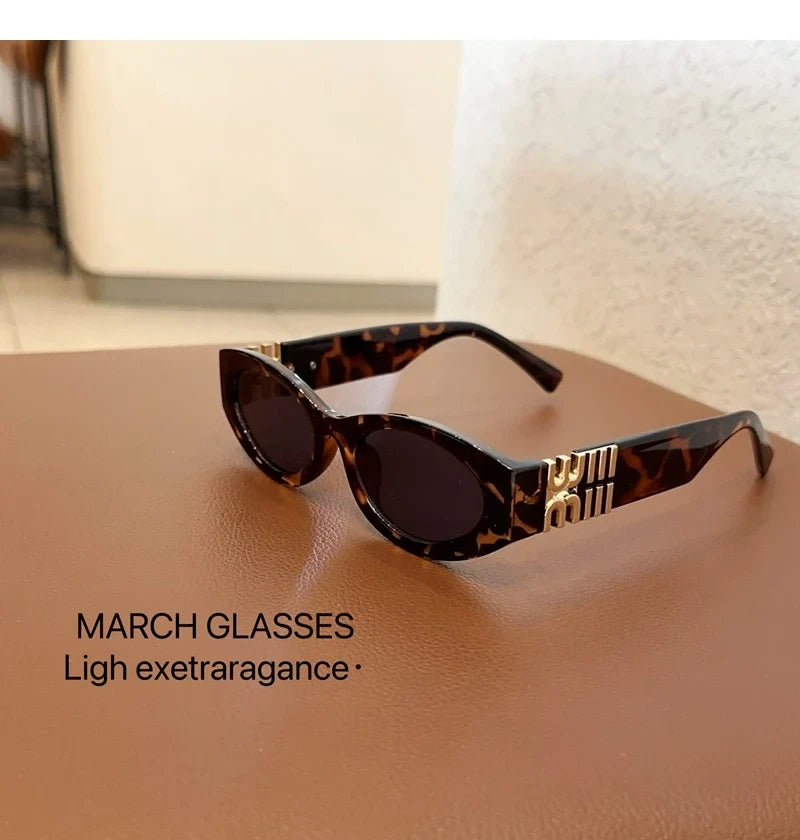 2024 New Fashion Oval Sunglasses Women Men Trendy Cool Sun Glasses Ladies Street Shot Retro Premium Eyewears Gafas De Sol UV400