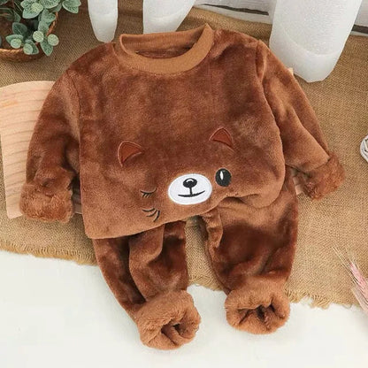 2026 Children's Pajama Sets Tops + Pants 2Pcs Kids Pajamas Winter Girl Clothing Sets 2 To 8Years Children Clothes Boys Sleepwear