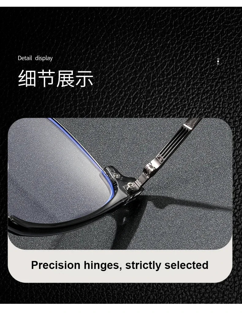 Men's Classic Business Eyeglasses Frames Anti-Blue Light Reading Glasses Myopia Hyperopia Customizable Prescription KE001