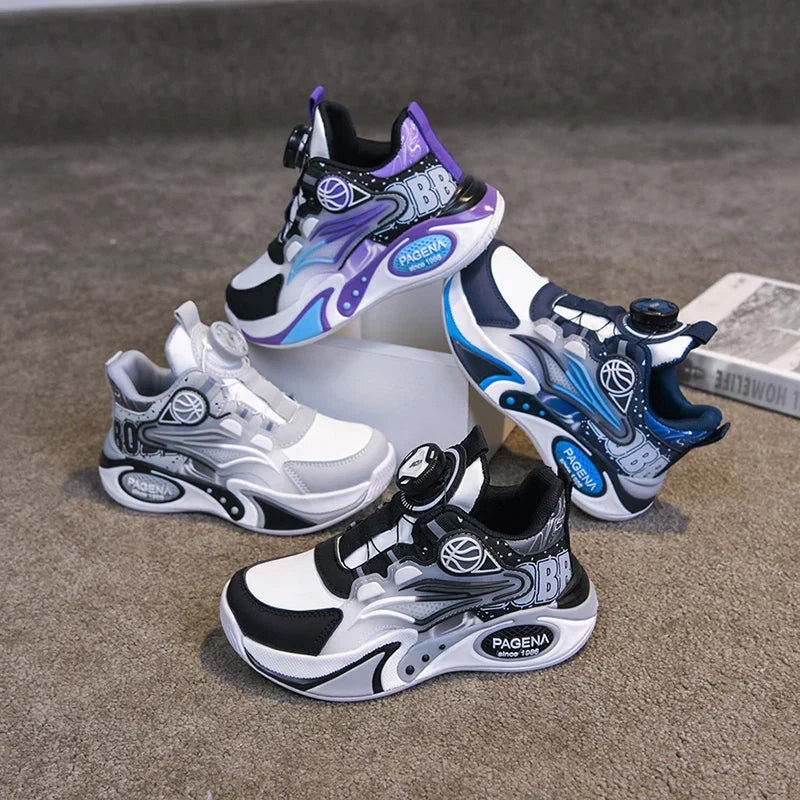 2026 Children Sneaker Boys Basketball Shoes Fashion Luxury Non-slip School Kid High Top Shoes Sports Tennis Sneaker for Boy