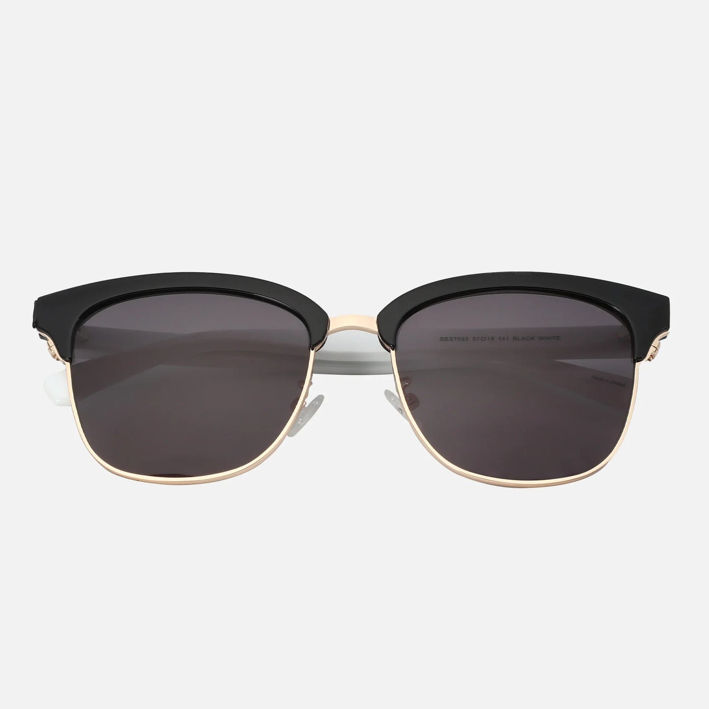 Fashion Half Frame Polarized Sunglasses High-quality Acetate Business Shade Unisex Square UV400 Certified Sun Glasses