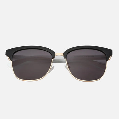Fashion Half Frame Polarized Sunglasses High-quality Acetate Business Shade Unisex Square UV400 Certified Sun Glasses