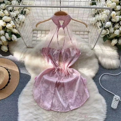 Woman Plus Size Sexy V-Neck Strap Dress Lace Trim Slim Short Dress Women Fashion Comfortable Dress Party Hotsweet