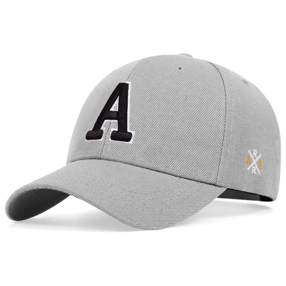 Unisex Simple Letter A Embroidery Baseball Caps Spring and Autumn Outdoor Adjustable Casual Hat Sunscreen Hat