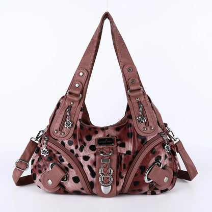 Women Handbags Fashion Leopard Shoulder Bag Large Tote Top-handle Shopping Pack Multifunctional Satchel Lady Hobos  Big Purse