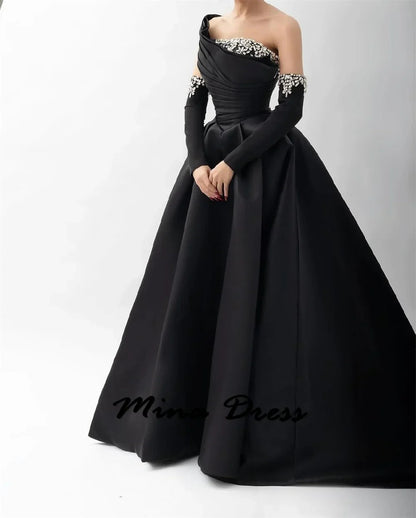 Customized Elegant Satin Women's Evening Gown Elegant Dresses for Women Gala Party Dress Luxurious Simple Evening Wear Prom