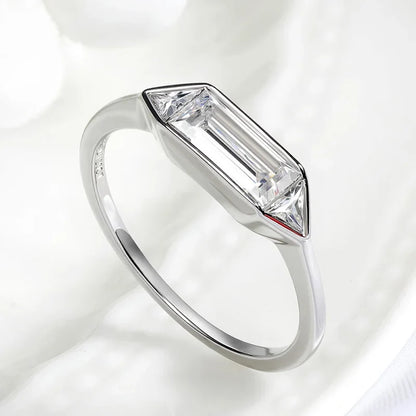 18k Plated 1.2CTTW All Moissanite Rings for Wormen Men 3 Gems Girls Couple Rings Lab Diamond Solid Silver S925 Jewelry