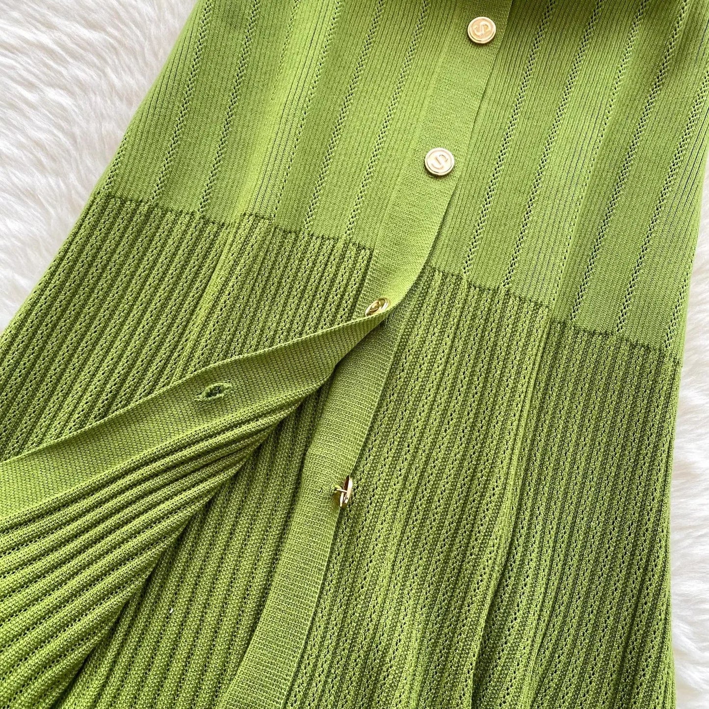 Brand Fashion Vintage Knitted Long Dress Spring Summer Women Elegant V-neck Ruffled Bodycon Sweater Dress Party Vestido