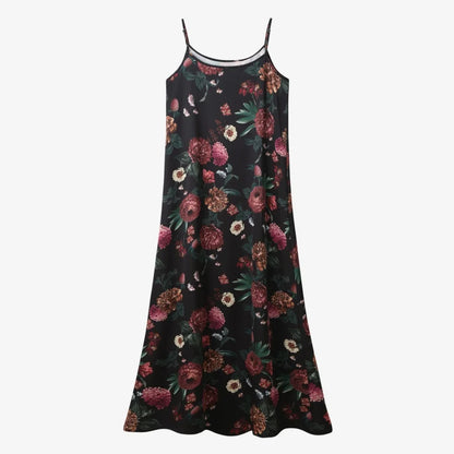 AS AW25 woman clothing mockneck + elegance slip satin dress matching look adjustable maxi floor length lady wear