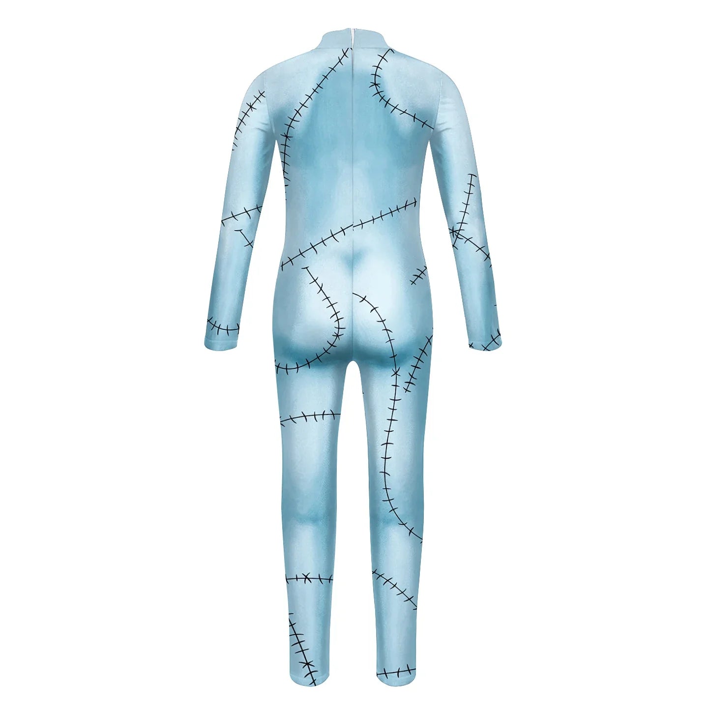 Halloween Nightmare Sally Costume Patchwork Pattern Bodysuit Fancy Disguise Suit Carnival Party Girls Zentai Catsuit