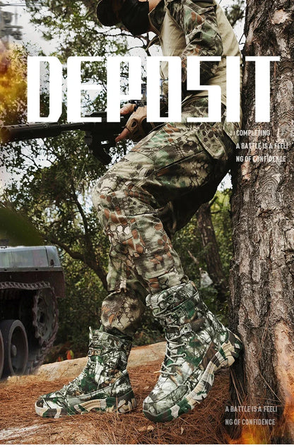 Men Tactical Boots Waterproof Army Work Climbing Hiking Shoes Training Motorcycle Hunting Safety Unisex Desert Boot High Quality
