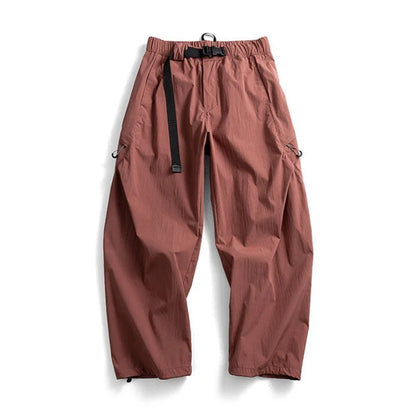 Mens Outdoor Water Resistant Quick Dry Cargo Jogger Pants Loose Fit Lightweight Breathable Streetwear Trendy Summer Casual Baggy