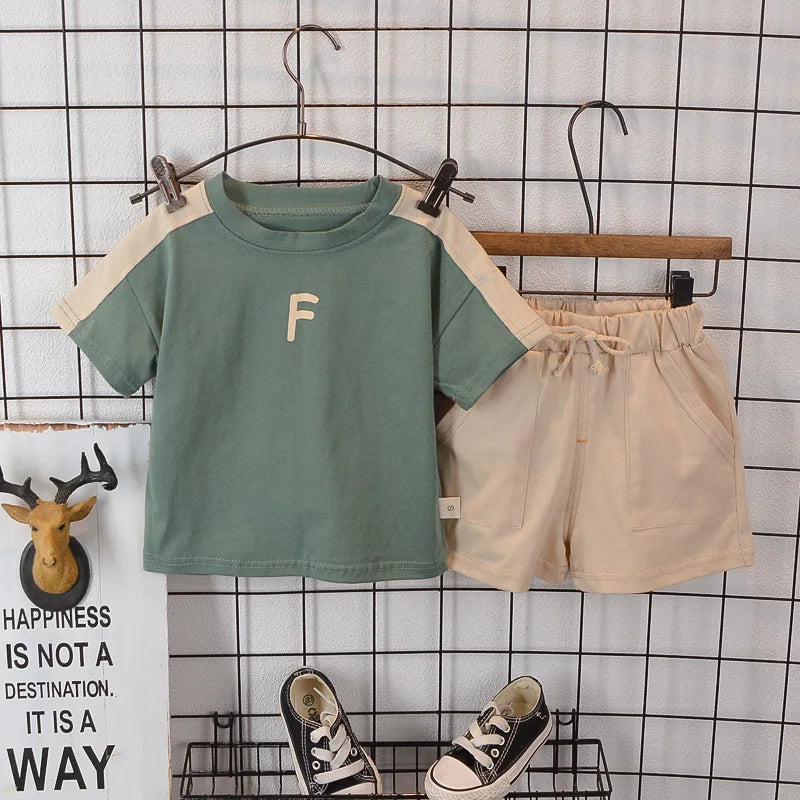 Summer Baby Boys Clothes Suits Fashion Children Letter T-shirts+Shorts 2Pcs/Sets Kids Clothing Casual Outfits Infant Tracksuit