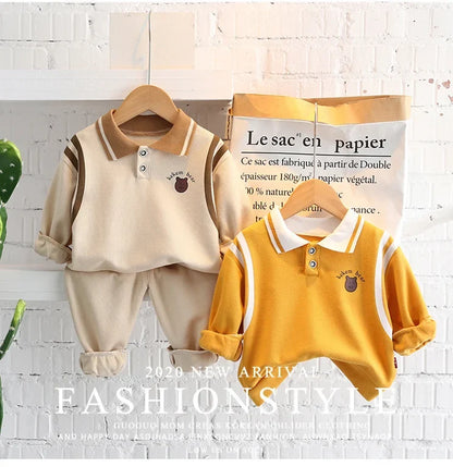 New Spring Autumn Baby Girls Clothes Kids Clothing Children Boys T-Shirt Pants 2Pcs/Set Toddler Sports Costume Infant Tracksuits