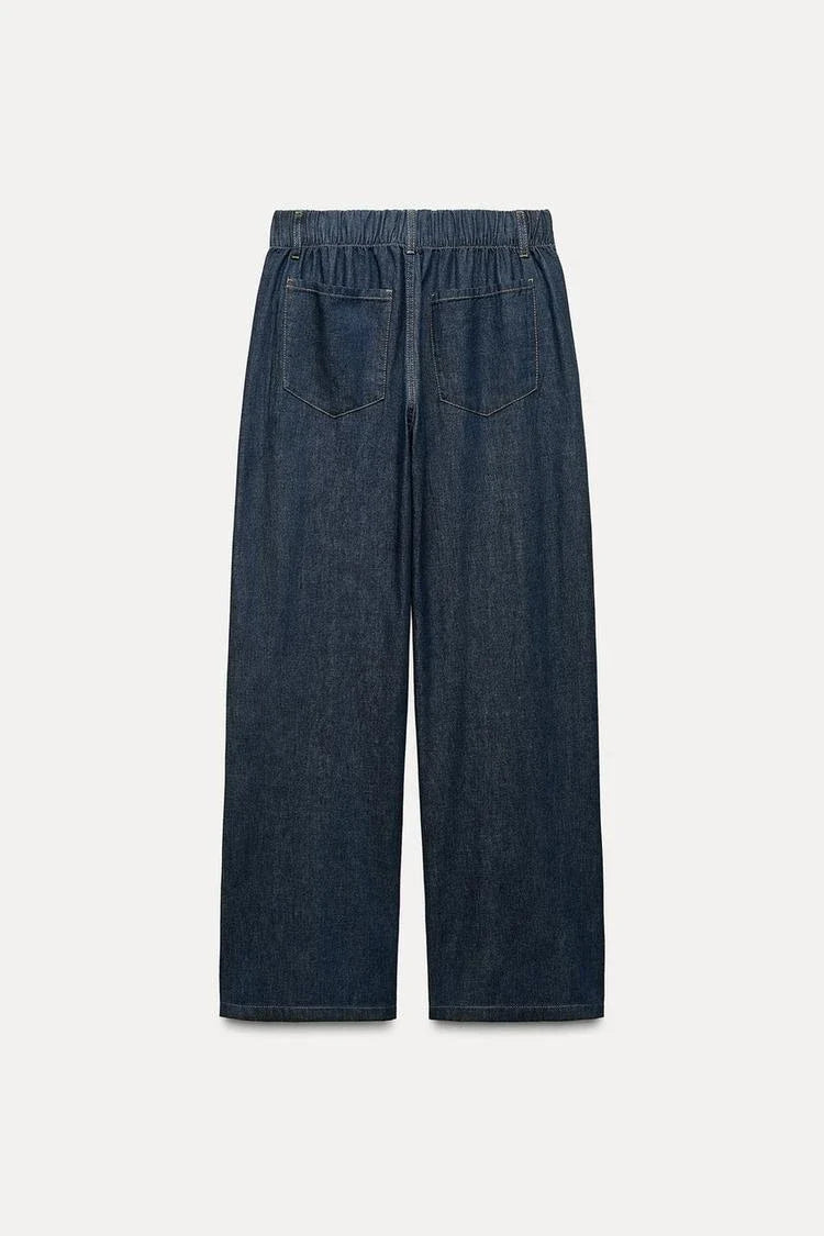 Spring New Women's Comfortable Slimming Straight Jeans High Waist Pants Durable Long Trousers Faionable Ladies Denim