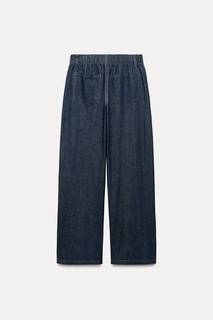 Spring New Women's Comfortable Slimming Straight Jeans High Waist Pants Durable Long Trousers Faionable Ladies Denim