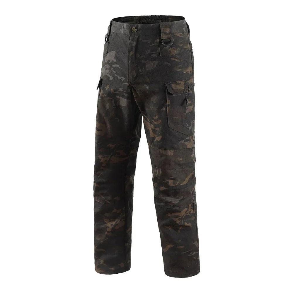 Men New Tactical Pants Multiple Pockets Waterproof Abrasion Resistant Cargo Trousers Outdoors Hiking Climbing Training Pant