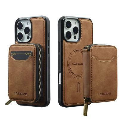 For Magsafe Magnetic Leather Phone Case for iPhone 16E 17 Air 16 15 Plus 14 13 12 11 Pro Max Wallet Card Holder Pocket Cover