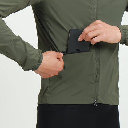 2024 New Season PRO Lightweight Windproof Cycling Jacket Road bike Wind Jacket Stretch Fabric With Zipper pocket PINK