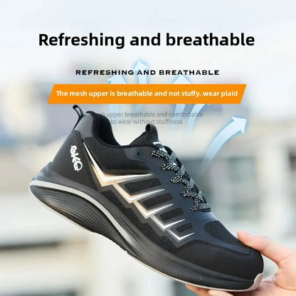 New Lightweight and Breathable Labor Protection Shoes for Men and Women Anti Smashing and Anti Piercing Steel Toe Safety Shoes