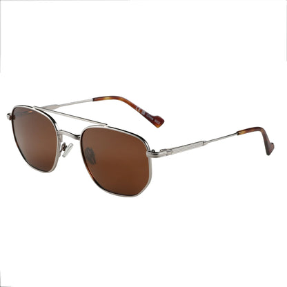 Fashion Hexagonal Geometry Polarized Sunglasses for Men Women Polygon Metal Shade Pilot Sun Glasses ZS1210