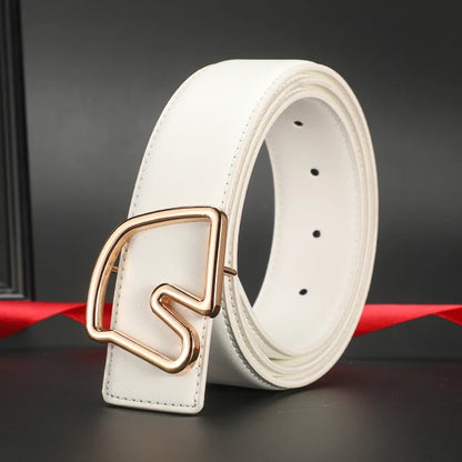 Width 3.8cm Famous Brand Belt Men Top Quality Luxury Genuine Leather Belts for Men Strap Metal Belt Fashion Women's Belt jeans