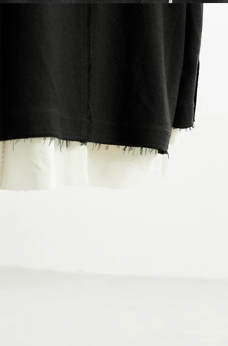 Designer Style~Fake Two-Piece Fringed Fringe Oversized Jacket Women's Casual Loose Blazer 2026 Spring New Style