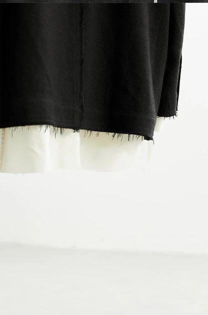 Designer Style~Fake Two-Piece Fringed Fringe Oversized Jacket Women's Casual Loose Blazer 2026 Spring New Style