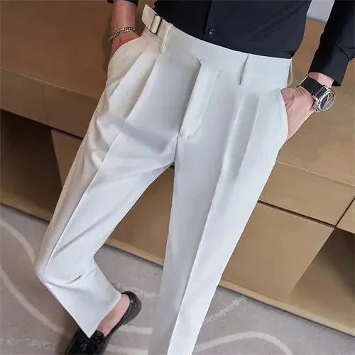 Yellow Men's Suit Pants, Fashion Slim Dress Trousers ,White Black Blue Green Pantalones Hombre Fall/Winter Male Pant, 2025 New