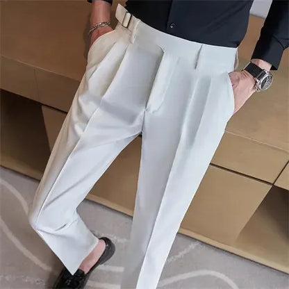 Yellow Men's Suit Pants, Fashion Slim Dress Trousers ,White Black Blue Green Pantalones Hombre Fall/Winter Male Pant, 2025 New