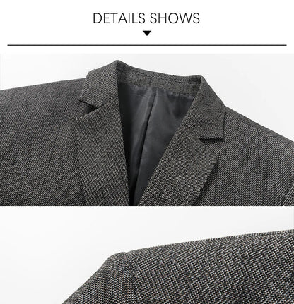 Brand Spring Autumn Forml Blazers for Men Slim Fit Two Button Fly Mens Suits Luxury Designer Wedding Coat Over Size