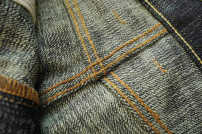 Mens Jeans Sanforized Selvedge Denim Jeans Limited EditionDouble-sided Dyeing 66 Fit 20 Oz