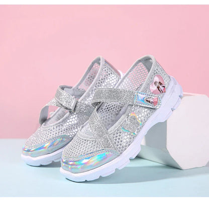 Girls Sandals Cartoon Sweet Soft Sole Children Beach Shoes Children's Summer Floral Sandals Princess Shoes Fashion Cute