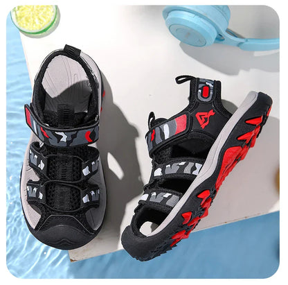 Summer Children Beach Water Sandals Brand Fashion Sneakers For Girls Boys Footwear Kids Non-slip Sandalias Leather Shoes