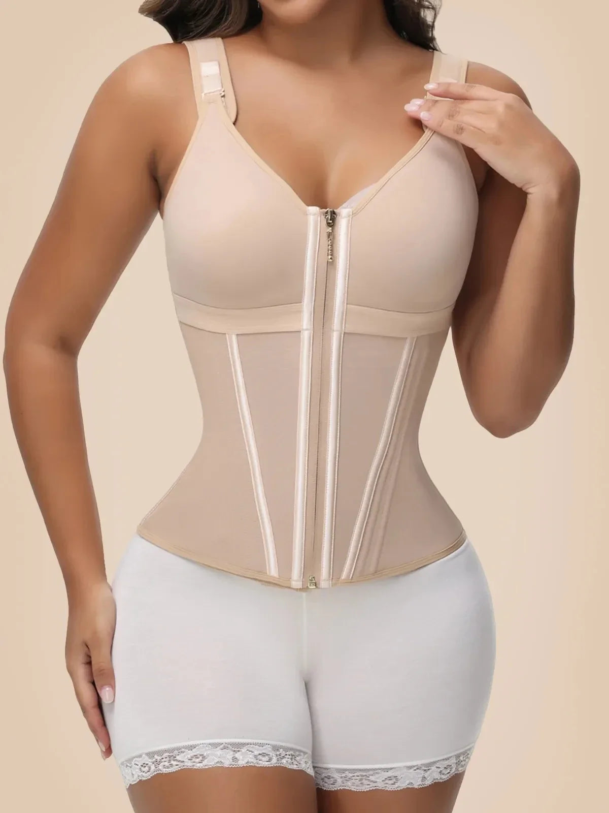 Waist Trainer Corset for Women Tummy Control Sport Workout Body Shaper Vest Steel Boned Overbust Bustier Top