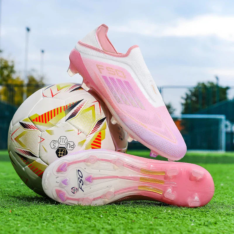 Men Training Soccer Shoes FG Breathable Drop Shipping Match Sport Cleats Football Boots Ultralight Long Spikes Indoor Sneakers