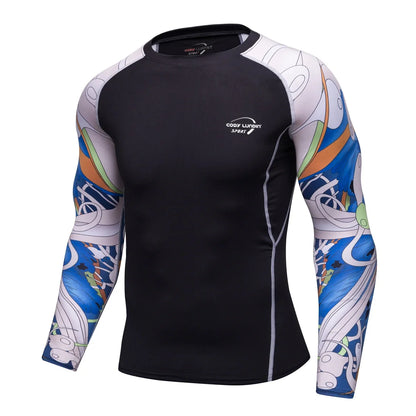 Cody Lundin Men Long Sleeve Compression Athletic Workout Shirt Water Sports UPF 50+ Rash Guard High Quality Jiu Jitsu Gi BJJ Top