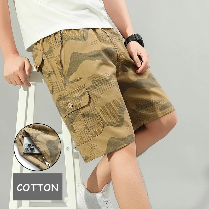 2026 Mens Cargo Shorts Hiking Running Shorts Light Weight Summer Camo Shorts with Pocket